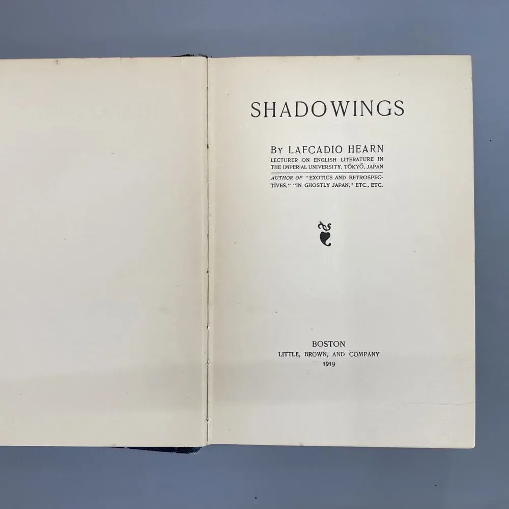 Shadowings By Lafcadio Hearn (Hardcover, 1919)